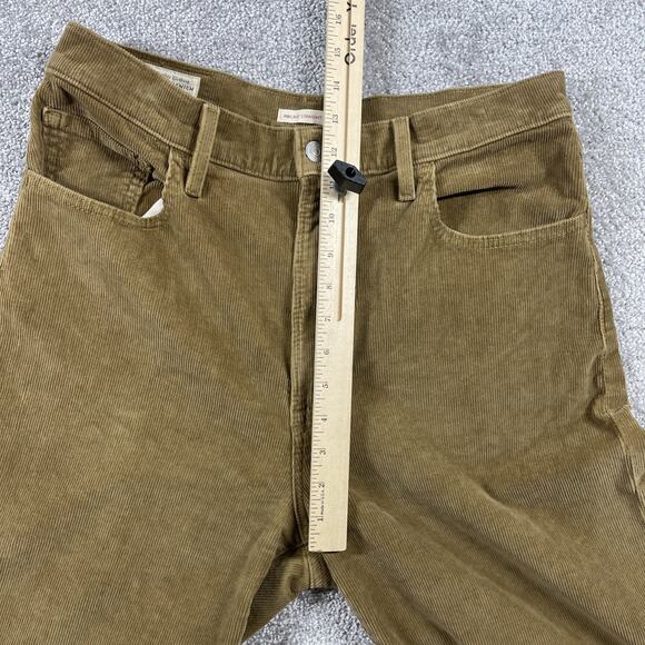 Levis Corduroy Pants Womens 32 x 28 Ribcage Straight Ankle Tan Brown - Picture 9 of 13